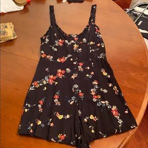 Urban Outfitters Floral Button Up Romper